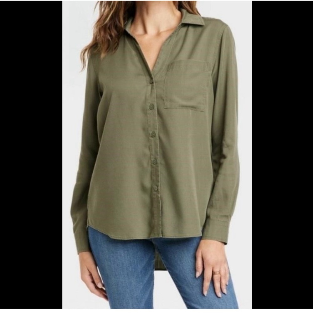 Knox Rose Women’s Long Sleeve Button-Down Shirt